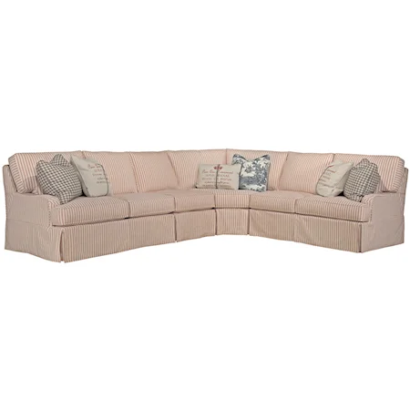 Causal 4 Piece Sectional with Slipcover